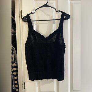 Banana Republic Factory Black Sweater Knit Tank Top